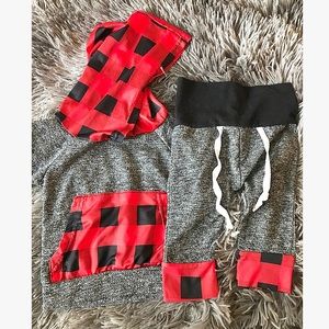 One hoodie and matching pants